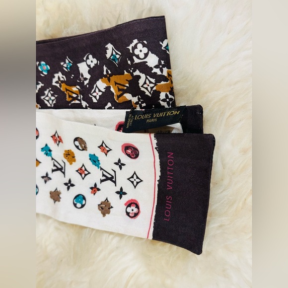 💎 LOUIS VUITTON Monogram Bandeau Size L 46” X 2.6” w/Box & Tag - Picture 5 of 9
